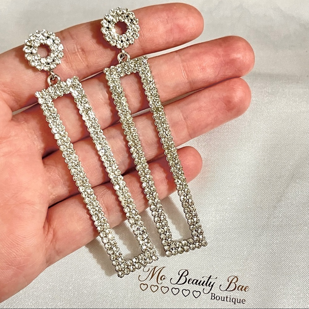 Silver Classic Drop Earrings - Picture 2 of 6